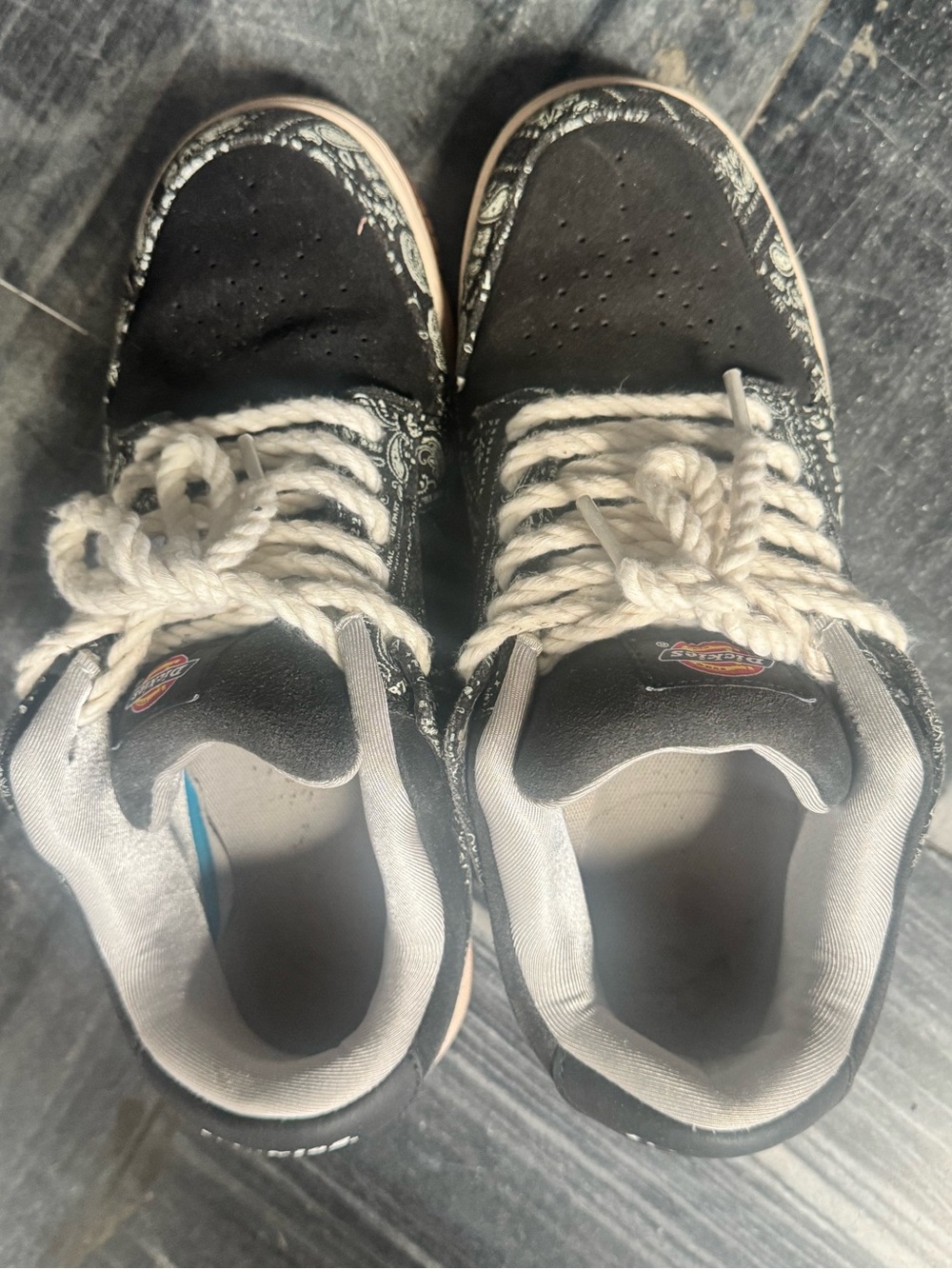 Dickies Black Skate Sneakers with White Rope Laces